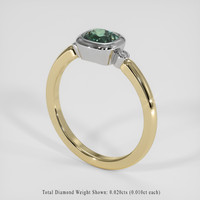 0.97 Ct. Bluish Green Sapphire Ring, 14K White & Yellow 2