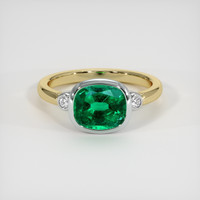 1.90 Ct. Emerald Ring, 18K White & Yellow 1