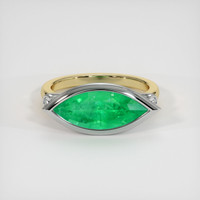 2.39 Ct. Emerald Ring, 18K White & Yellow 1