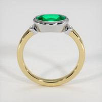 1.21 Ct. Emerald Ring, 18K White & Yellow 3