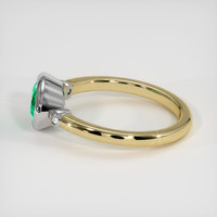 1.21 Ct. Emerald Ring, 18K White & Yellow 4