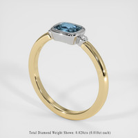 1.07 Ct. Sapphire Ring, 18K White & Yellow 2