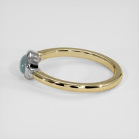 0.83 Ct. Greenish Blue Sapphire Ring, 18K White & Yellow 4