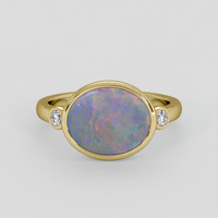 1.40 Ct. Multi Color Opal Ring, 10K Yellow Gold 1