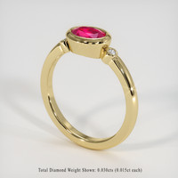 1.70 Ct. Pinkish Red Ruby Ring, 10K Yellow Gold 2