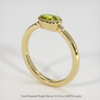 1.03 Ct. Yellowish Green Sapphire Ring, 10K Yellow Gold 2