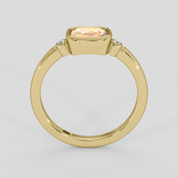 0.99 Ct. Padparadscha Sapphire Ring, 10K Yellow Gold 3