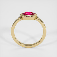 0.82 Ct. Pinkish Red Ruby Ring, 10K Yellow Gold 3