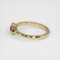 0.82 Ct. Pinkish Red Ruby Ring, 10K Yellow Gold 4
