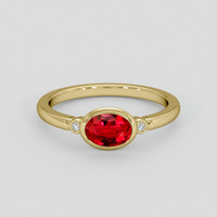 0.85 Ct. Ruby Ring, 10K Yellow Gold 1