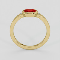 0.85 Ct. Ruby Ring, 10K Yellow Gold 3