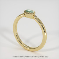 0.46 Ct. Green Sapphire Ring, 10K Yellow Gold 2