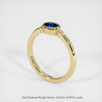 0.74 Ct. Sapphire Ring, 14K Yellow Gold 2
