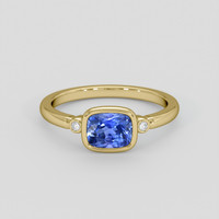 1.35 Ct. Blue Sapphire Ring, 14K Yellow Gold 1