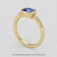 1.35 Ct. Blue Sapphire Ring, 14K Yellow Gold 2