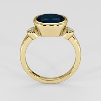 4.88 Ct. Greenish Blue Sapphire Ring, 14K Yellow Gold 3