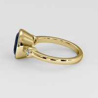 4.88 Ct. Greenish Blue Sapphire Ring, 14K Yellow Gold 4