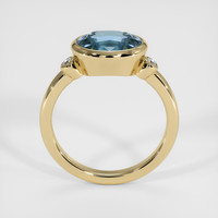 1.71 Ct. Blue Aquamarine Ring, 14K Yellow Gold 3
