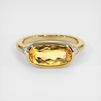 3.64 Ct. Gemstone Ring, 14K Yellow Gold 1