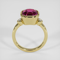 3.98 Ct. Purplish Pink Rhodolite Garnet Ring, 14K Yellow Gold 3