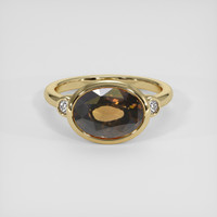 5.50 Ct. Brown Tourmaline Ring, 14K Yellow Gold 1