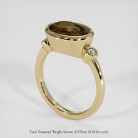 5.50 Ct. Brown Tourmaline Ring, 14K Yellow Gold 2