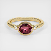 1.19 Ct. Pink Sapphire Ring, 14K Yellow Gold 1