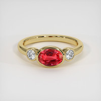 1.51 Ct. Ruby Ring, 14K Yellow Gold 1