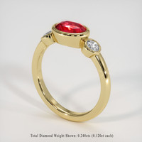 1.51 Ct. Ruby Ring, 14K Yellow Gold 2