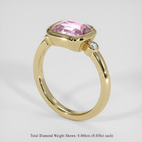 3.07 Ct. Pink Sapphire Ring, 14K Yellow Gold 2