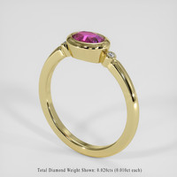 0.72 Ct. Pinkish Purple Sapphire Ring, 14K Yellow Gold 2