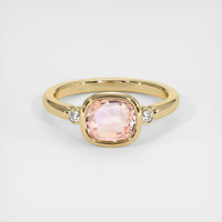 1.58 Ct. Padparadscha Sapphire Ring, 14K Yellow Gold 1