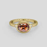 2.11 Ct. Color Change Sapphire Ring, 14K Yellow Gold 1