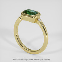 2.02 Ct. Bluish Green Sapphire Ring, 14K Yellow Gold 2