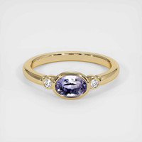 0.86 Ct. Purple Sapphire Ring, 14K Yellow Gold 1