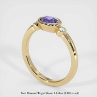 0.86 Ct. Purple Sapphire Ring, 14K Yellow Gold 2