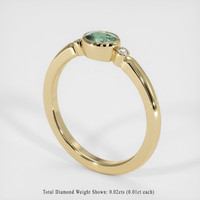 0.44 Ct. Sapphire Ring, 14K Yellow Gold 2