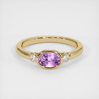 0.76 Ct. Sapphire Ring, 14K Yellow Gold 1