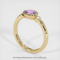 0.76 Ct. Sapphire Ring, 14K Yellow Gold 2