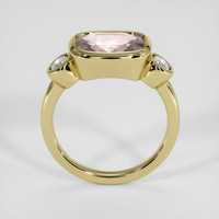 3.10 Ct. Peach Sapphire Ring, 14K Yellow Gold 3