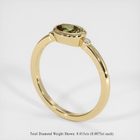 0.74 Ct. Sapphire Ring, 14K Yellow Gold 2