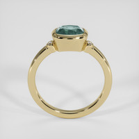 2.29 Ct. Bluish Green Sapphire Ring, 14K Yellow Gold 3
