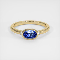 1.15 Ct. Bi Color Sapphire Ring, 18K Yellow Gold 1