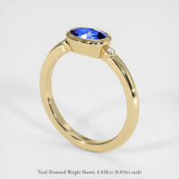 1.15 Ct. Bi Color Sapphire Ring, 18K Yellow Gold 2