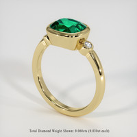 1.90 Ct. Emerald Ring, 18K Yellow Gold 2