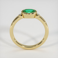 0.74 Ct. Emerald Ring, 18K Yellow Gold 3