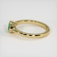 0.74 Ct. Emerald Ring, 18K Yellow Gold 4