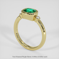 1.06 Ct. Emerald Ring, 18K Yellow Gold 2