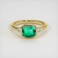 1.82 Ct. Emerald Ring, 18K Yellow Gold 1