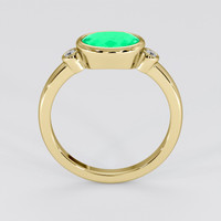 0.94 Ct. Emerald Ring, 18K Yellow Gold 3